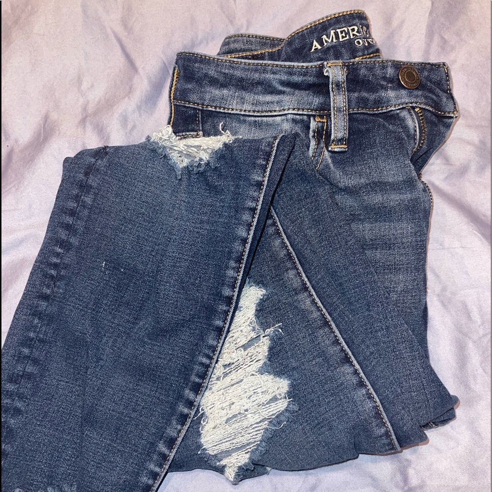 America Eagle ripped skinny jeans size 2